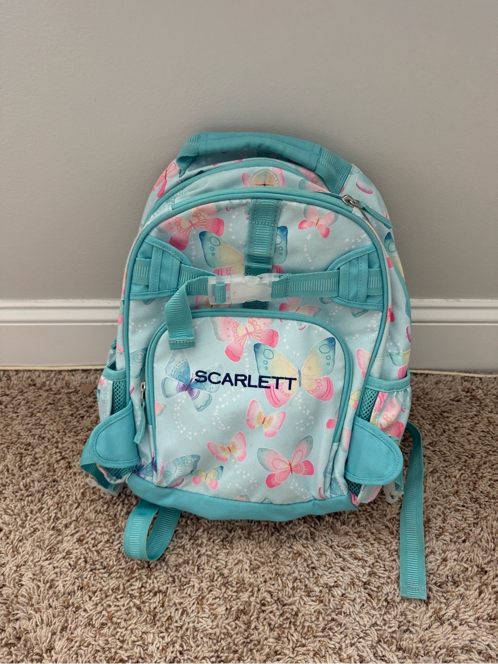 Pottery Barn Kids Teal Butterfly Backpack